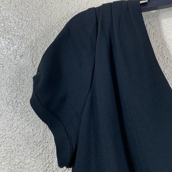 Banana Republic Dress Black V-neck Size 2 - Picture 7 of 14